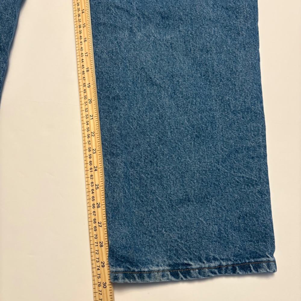 Diamond Gusset Straight Leg Jeans Mens 37x32 Blue Made in USA Rugged Denim - Picture 6 of 10